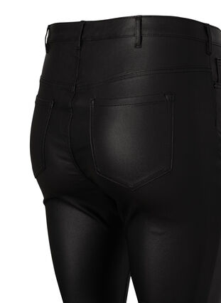 Beschichtete Amy Jeans mit Reißverschluss Detail, Black, Packshot image number 2