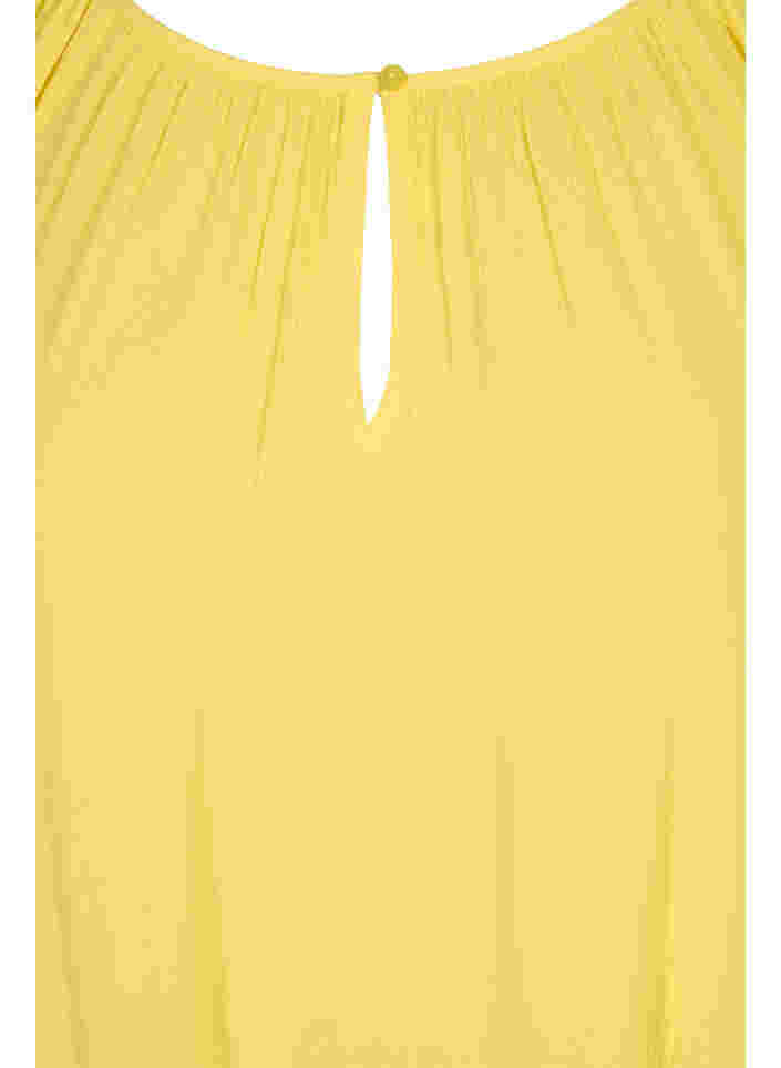 Tunika aus Viskose mit 3/4-Ärmeln, Primrose Yellow, Packshot image number 2