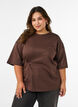T-Shirt mit drapiertem Detail, Braun, Model image number 0