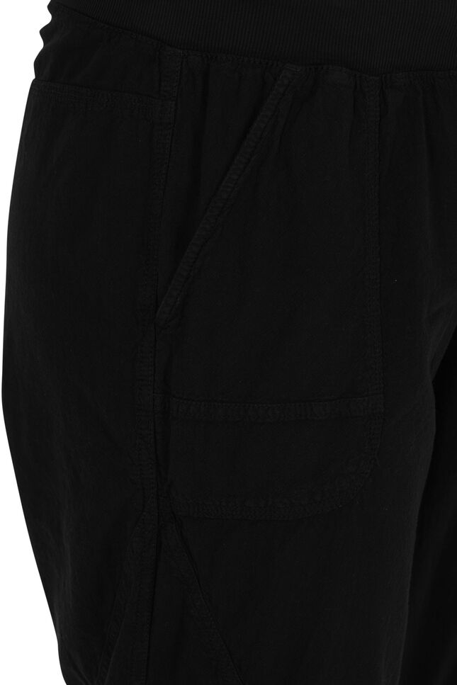 Capri-Hose aus Baumwolle, Schwarz, Packshot image number 2