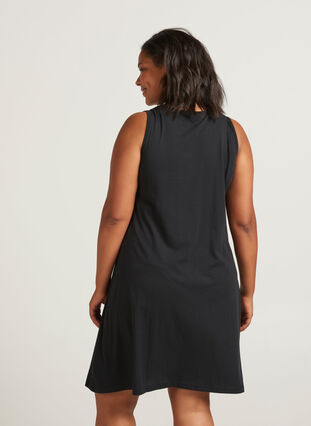 Kleid mit A-Linie, Black Solid, Model image number 1