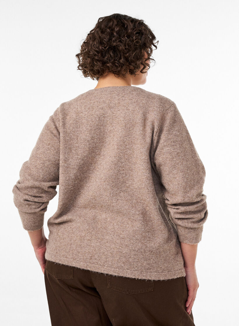 Strickjacke mit Knotenverschl&uuml;ssen, Beige, Model image number 2