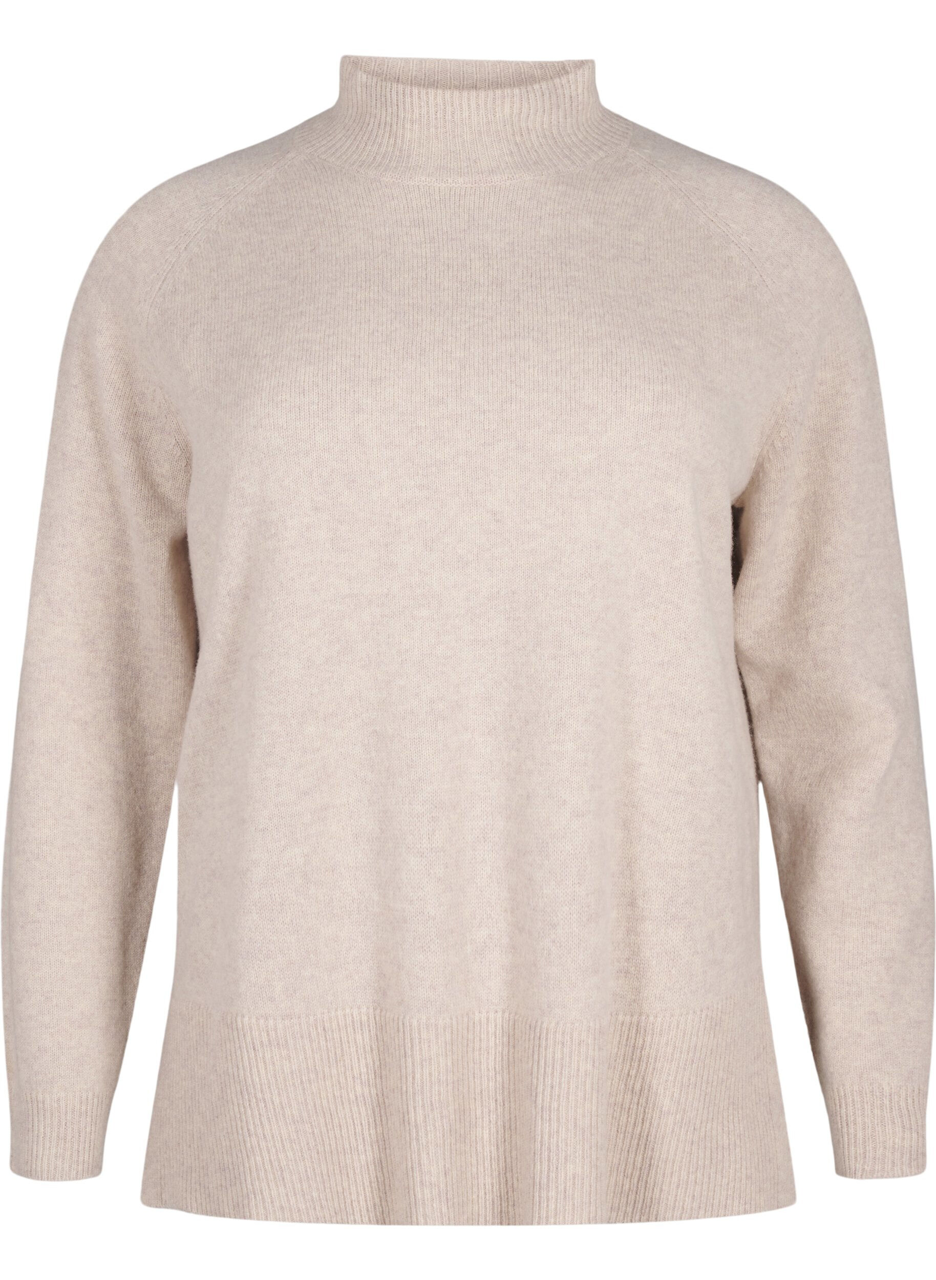 ZizziRollkragenpullover aus Merinowolle, Pumice Stone Mel., Packshot image number 0