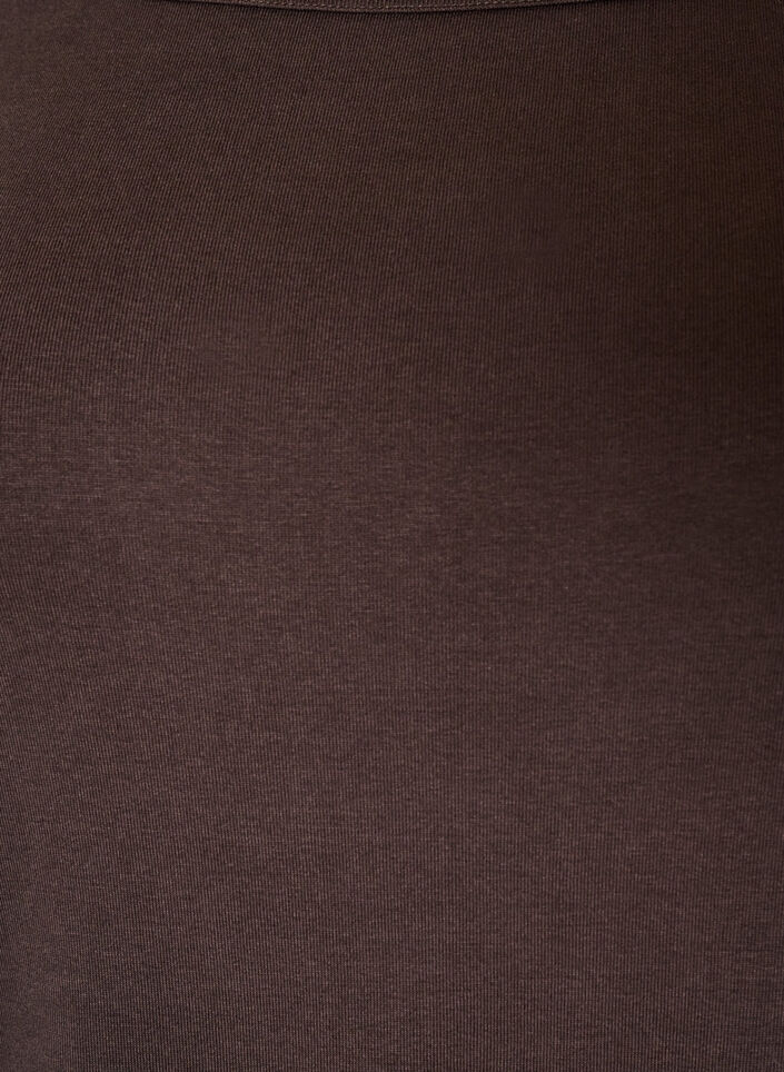 Basic-T-Shirt mit U-Boot-Ausschnitt und 3/4-&Auml;rmeln, Braun, Packshot image number 2