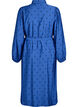 Gepunktetes Midikleid mit abnehmbarem Bindegürtel, Blau, Packshot image number 1