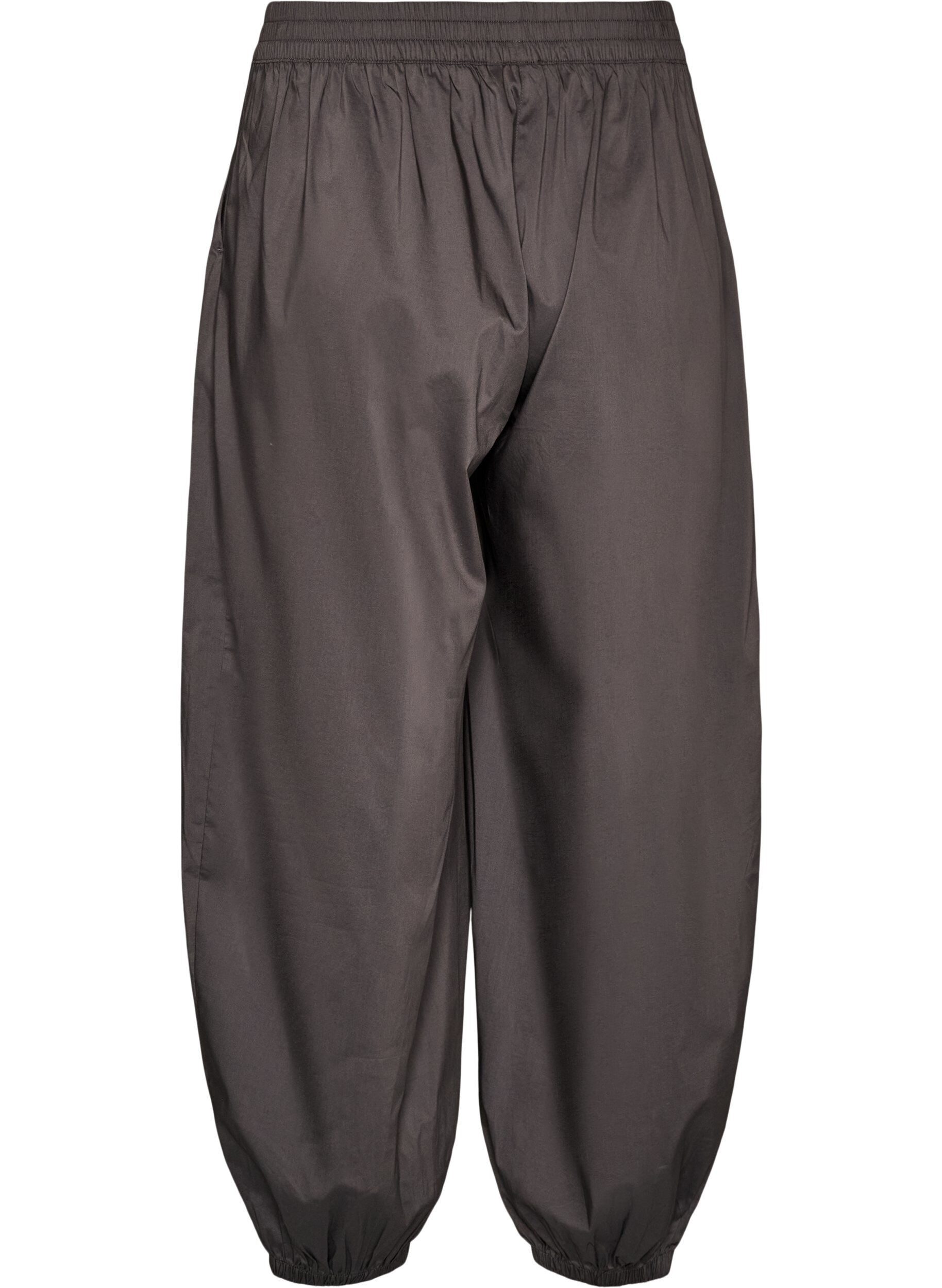 ZizziBallonhose mit Taschen und elastischem Bund, Grau, Packshot image number 1