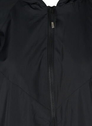 Kurze Jacke mit Reißverschluss und Kapuze, Black, Packshot image number 2