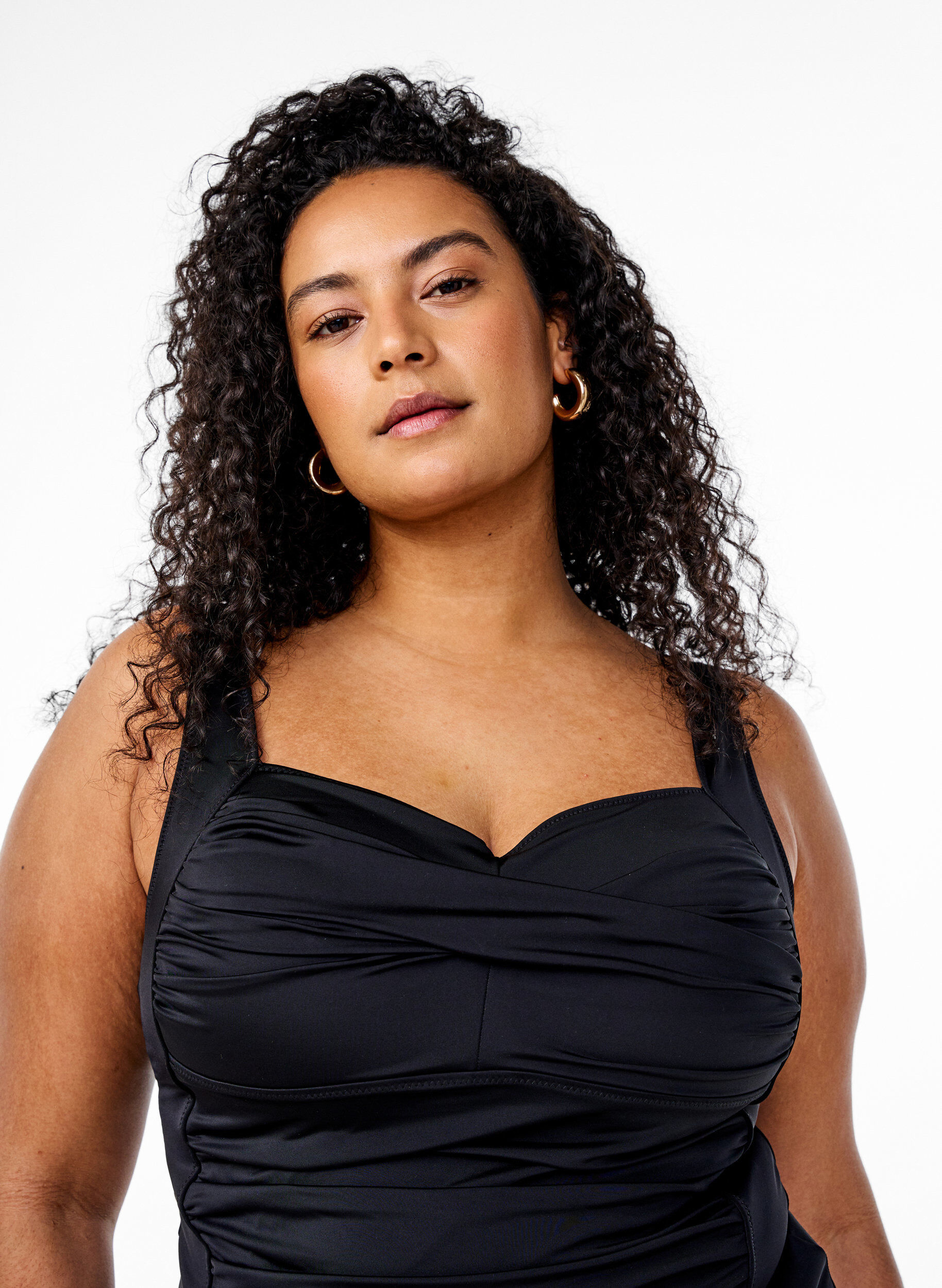 ZizziTankini mit Drapierung, Schwarz, Model image number 2