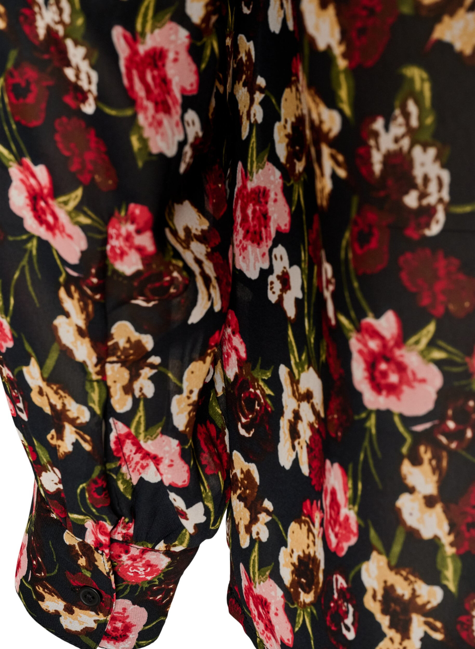 ZizziBluse mit Allover-Print und kurzer Knopfleiste, Rot, Packshot image number 3