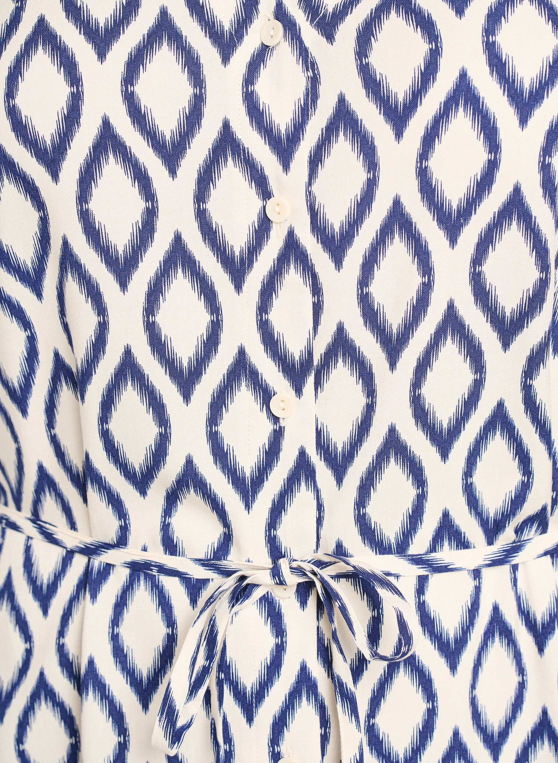 ZizziMidikleid mit Print und Bindeg&uuml;rtel, Vanille, Packshot image number 2