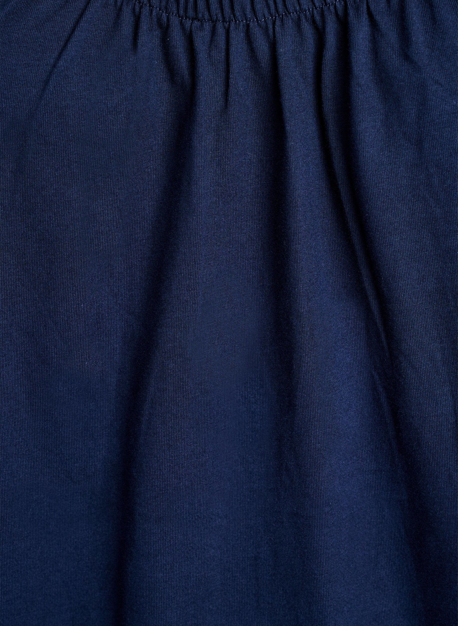ZizziMidi-Tr&auml;gerkleid aus Bio-Baumwolle, Blau, Packshot image number 2