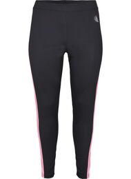 Skiunterhose mit Kontraststreifen, Black w. Sea Pink, Packshot