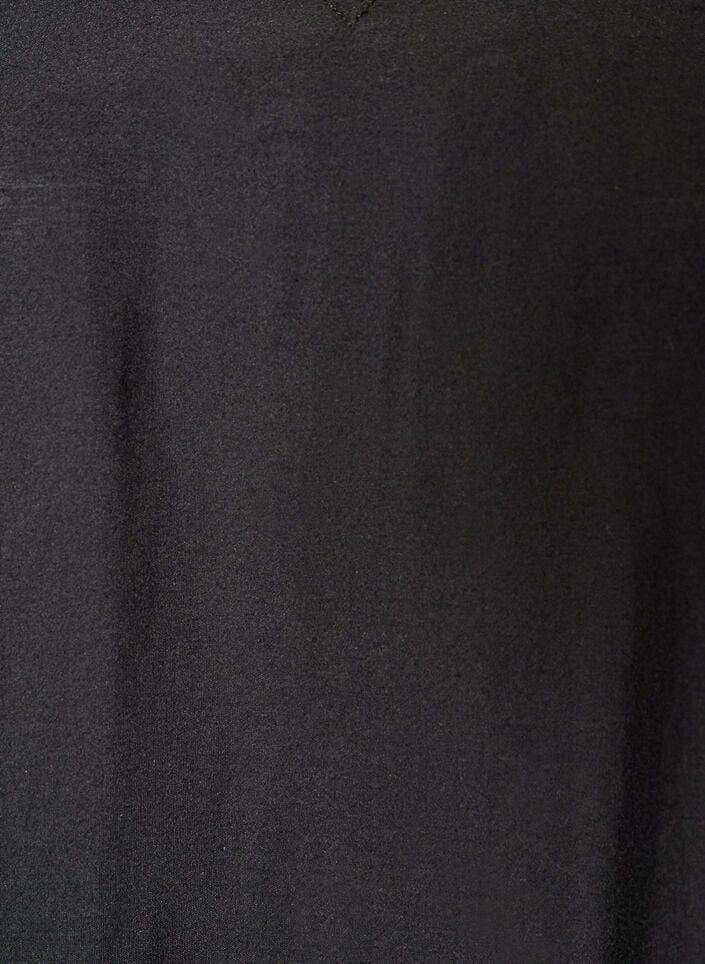 Kurzes A-Linien-Kleid mit V-Ausschnitt, Schwarz, Packshot image number 2