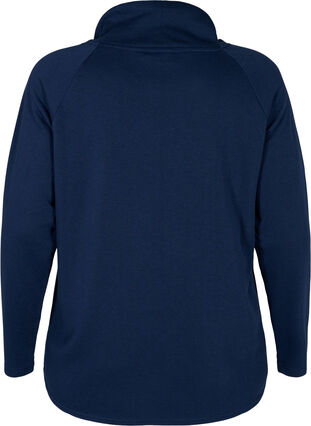 Sweatshirt mit hohem Kragen, Navy Blazer, Packshot image number 1