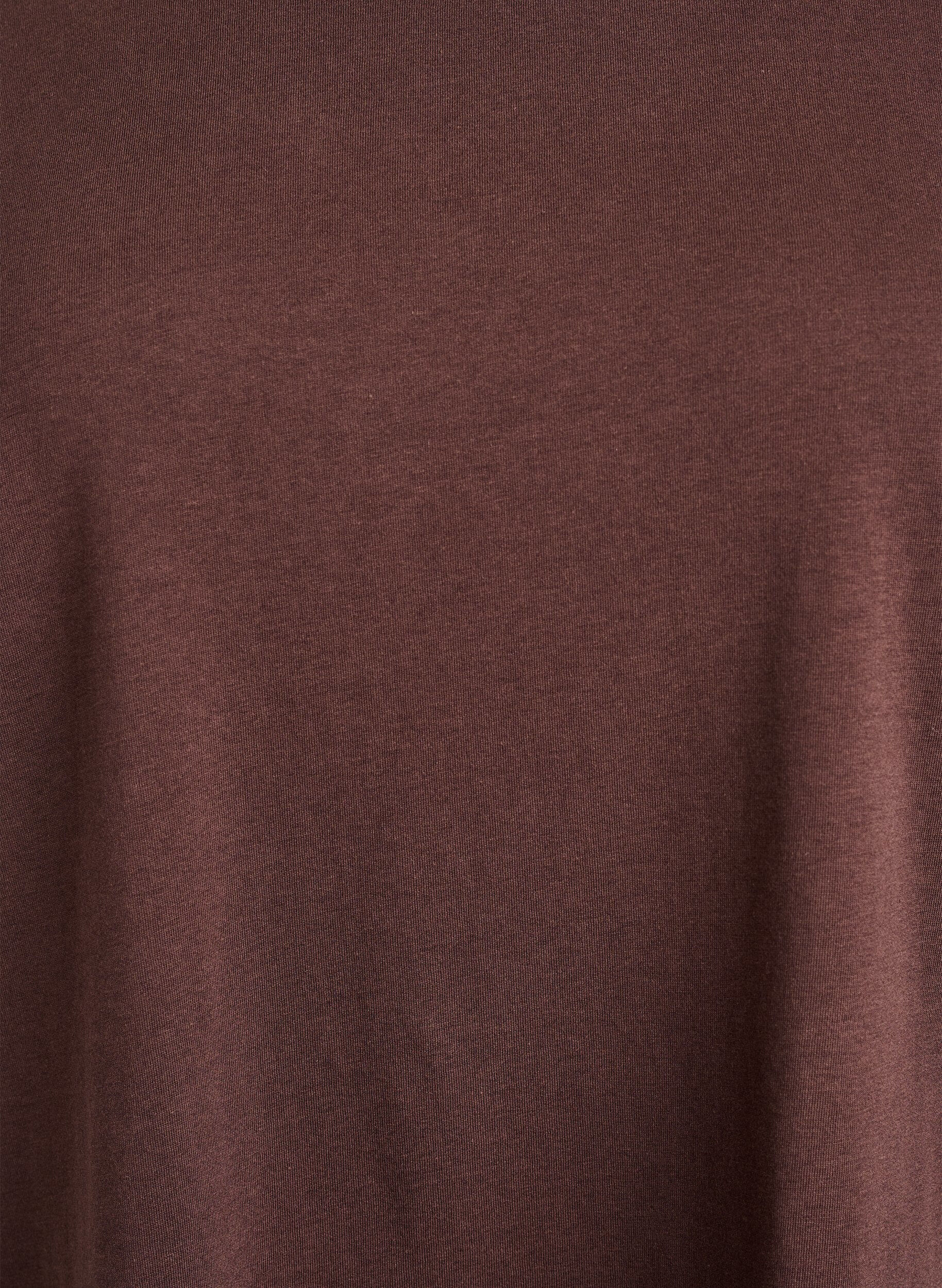 ZizziKurz&auml;rmeliges T-Shirt aus Baumwollmischgewebe, Braun, Packshot image number 2