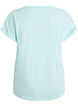 Kurz&auml;rmeliges T-Shirt aus Baumwollmischgewebe, T&uuml;rkis, Packshot image number 1