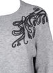  Strickbluse mit dekorativem Muster, Light Grey Melange, Packshot image number 2