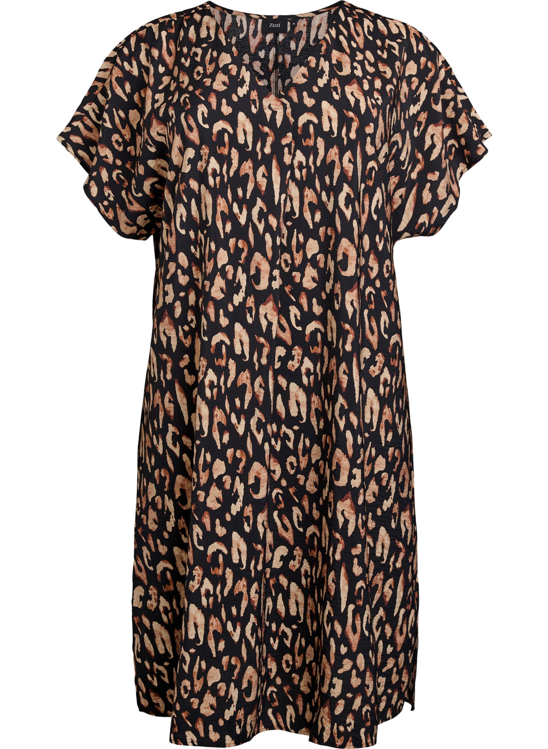 Kleid aus Viskose mit V-Ausschnitt