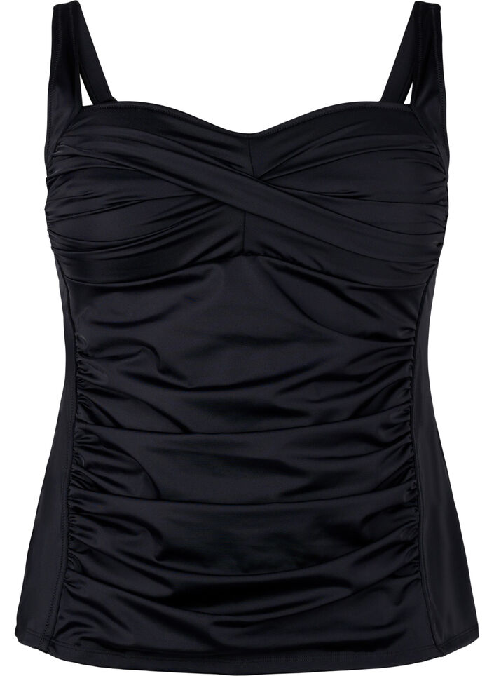 Tankini mit Drapierung, Schwarz, Packshot image number 0