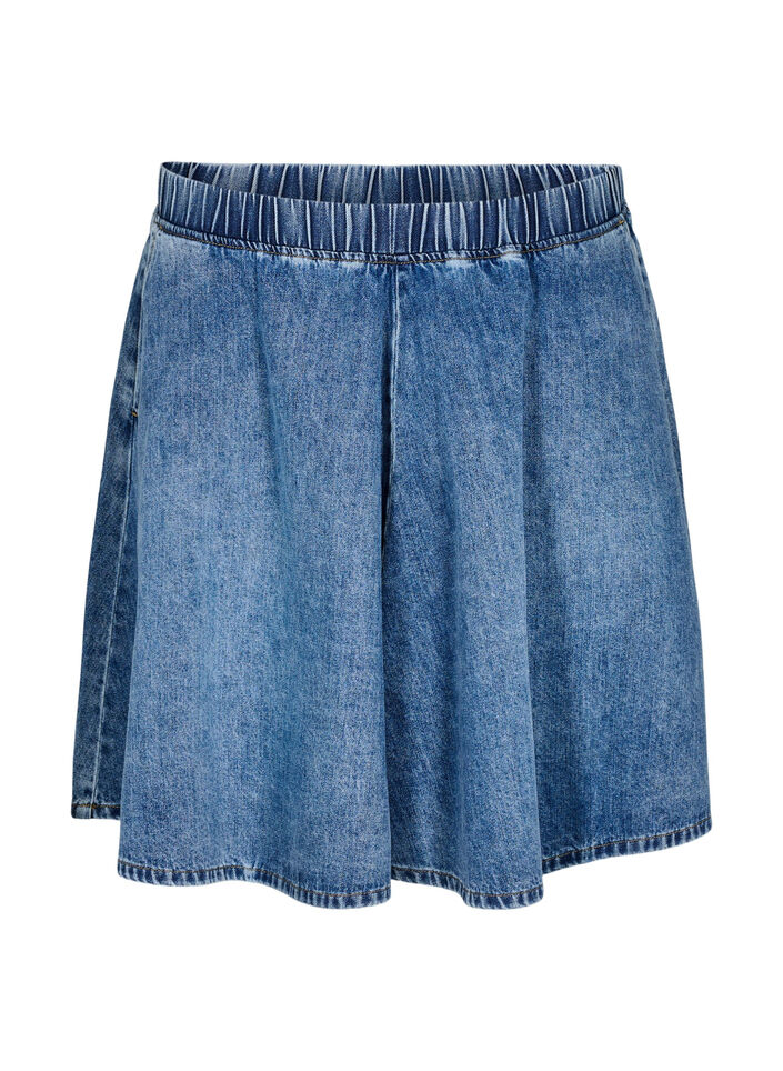 Kurzer Jeans-Skaterrock, Blau, Packshot image number 0