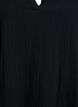 Kurzes A-Linien-Kleid aus Baumwollmusselin, Schwarz, Packshot image number 2