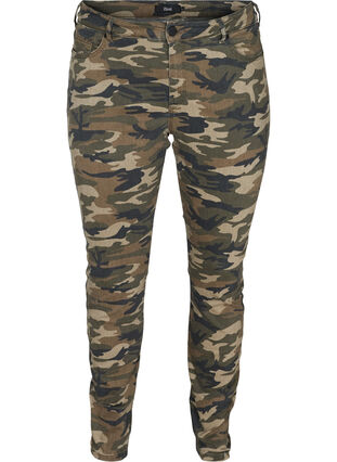Amy Jeans mit Print, Camouflage, Packshot image number 0