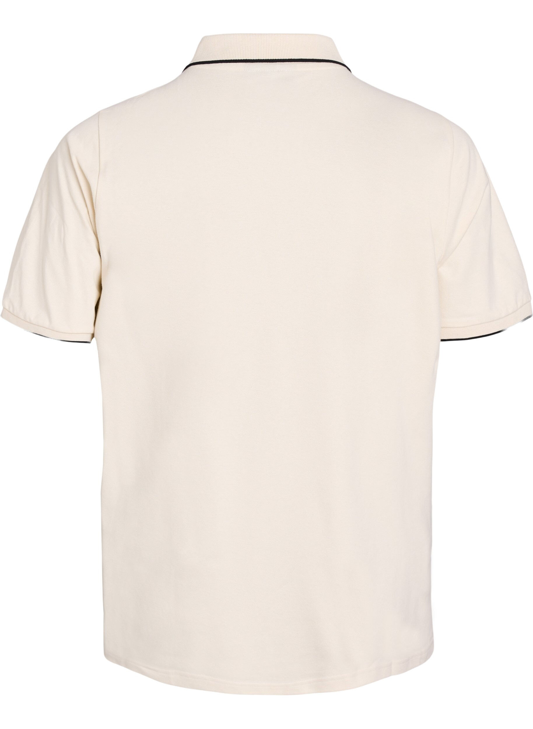 ZizziPoloshirt mit kurzen &Auml;rmeln, Beige, Packshot image number 1