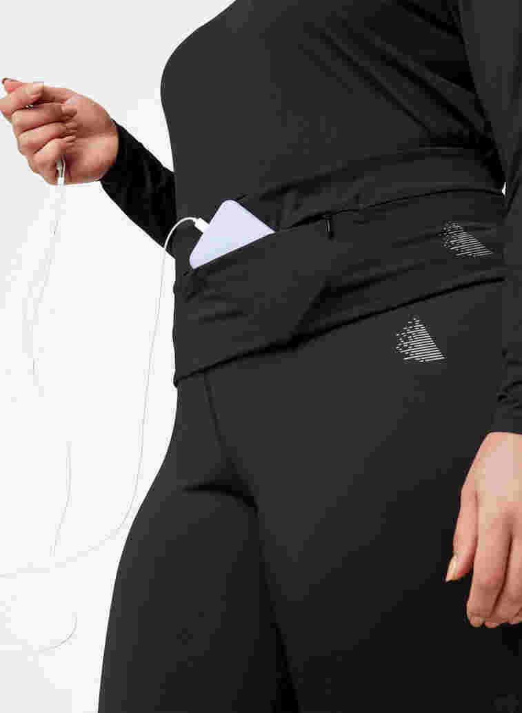 Laufgürtel mit Taschen und Reißverschluss, Black, Model image number 3