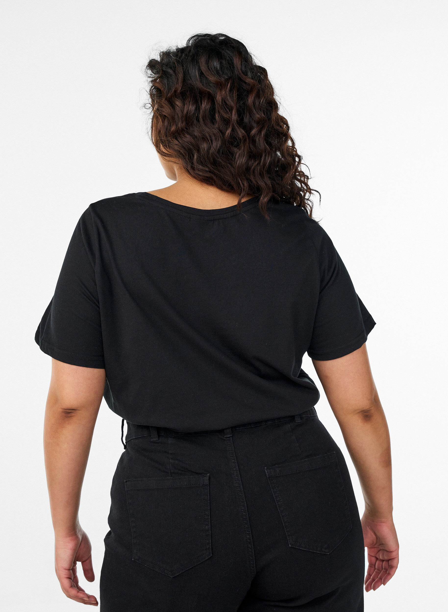 ZizziFLASH - T-Shirt mit Print, Schwarz, Model image number 2