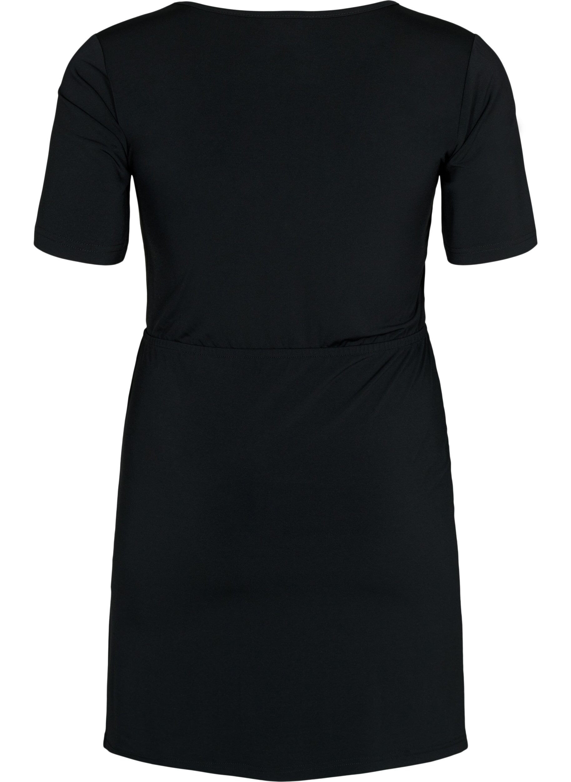 ZizziKurzes Kleid mit Cut-out-Teil, Black, Packshot image number 1