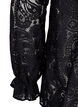 Hemdbluse aus Spitze mit Rüschendetail, Black, Packshot image number 3