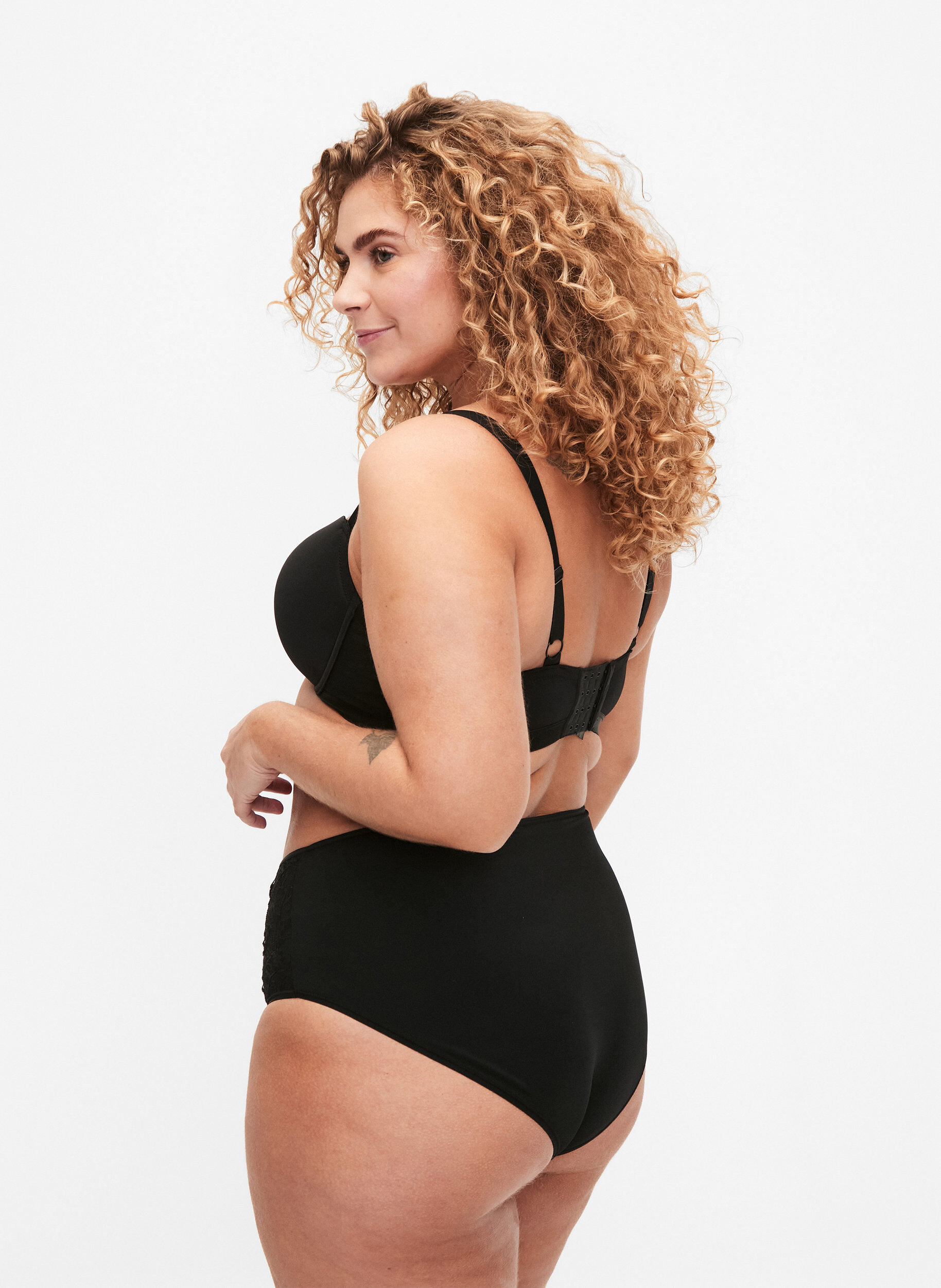 Zizzi2-pack Unterhose mit normaler Taille, Schwarz, Model image number 1