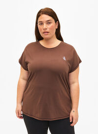 Kurzärmeliges Trainings-T-Shirt, Chocolate Martini, Model
