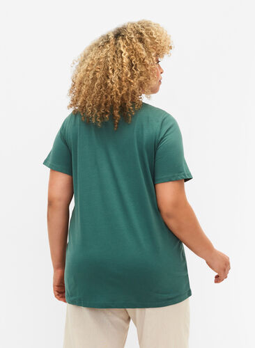 2er-Pack basic T-Shirts aus Baumwolle, Mallard Green/Black, Model image number 1
