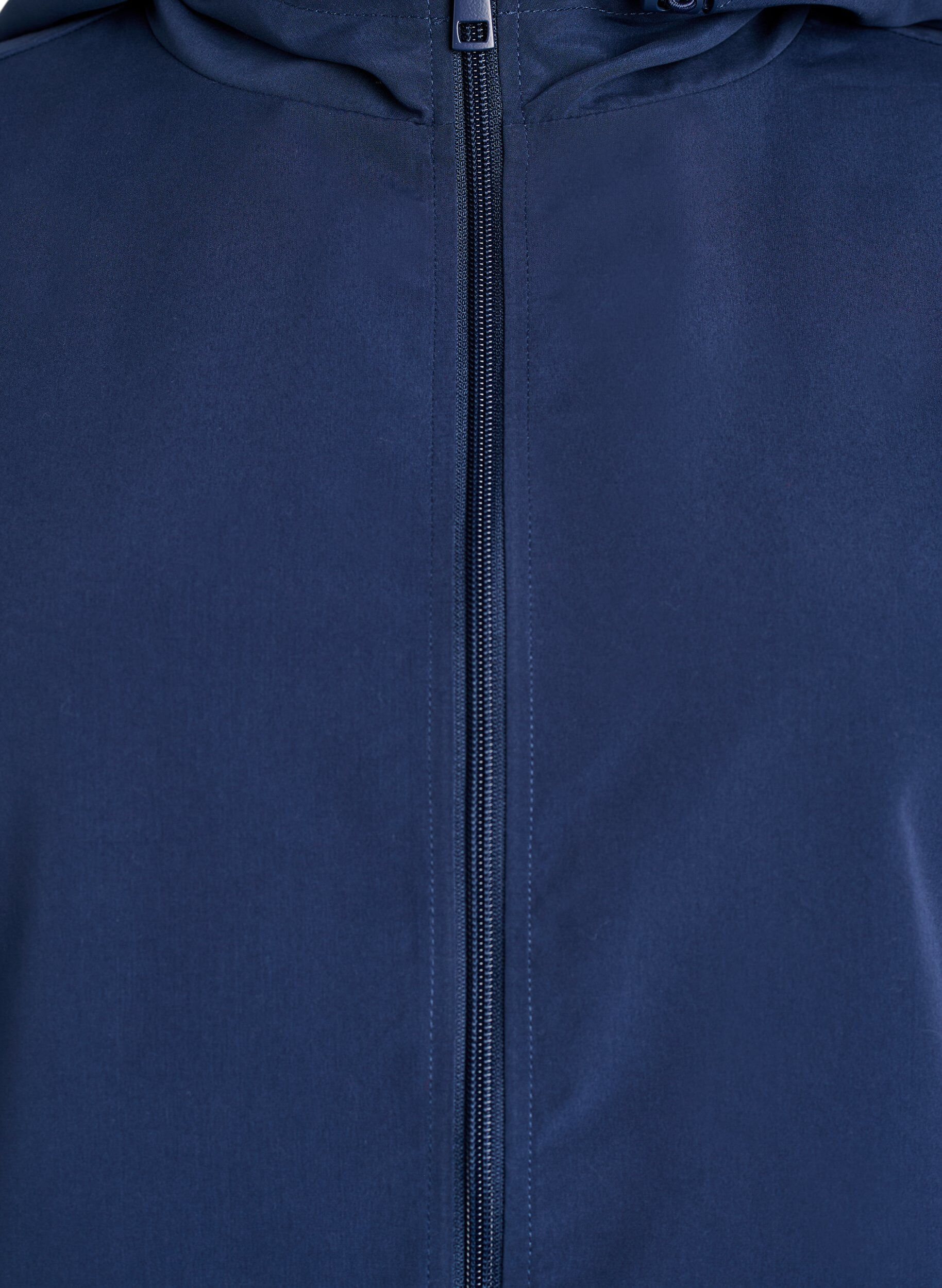 ZizziLeichte Jacke mit Kapuze und Rei&szlig;verschluss, Blau, Packshot image number 2