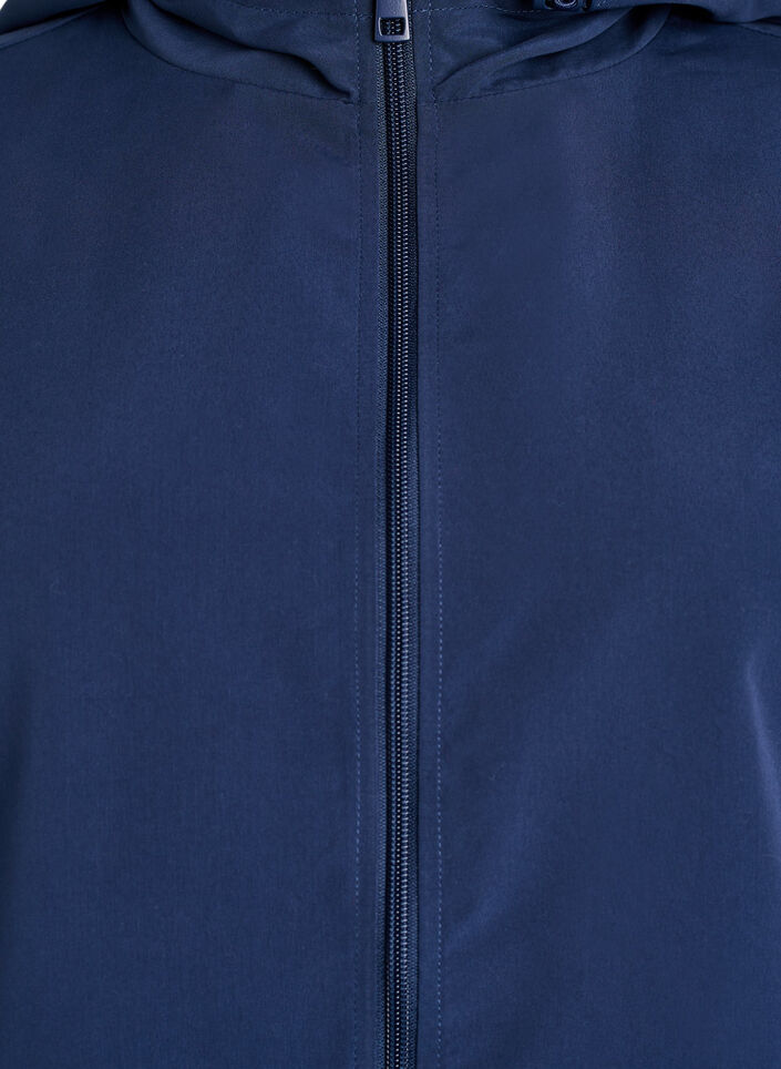 Leichte Jacke mit Kapuze und Rei&szlig;verschluss, Blau, Packshot image number 2