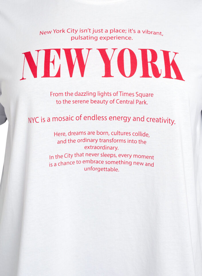 Basic T-Shirt aus Baumwolle mit Rundhalsausschnitt, Wei&szlig;, Packshot image number 2