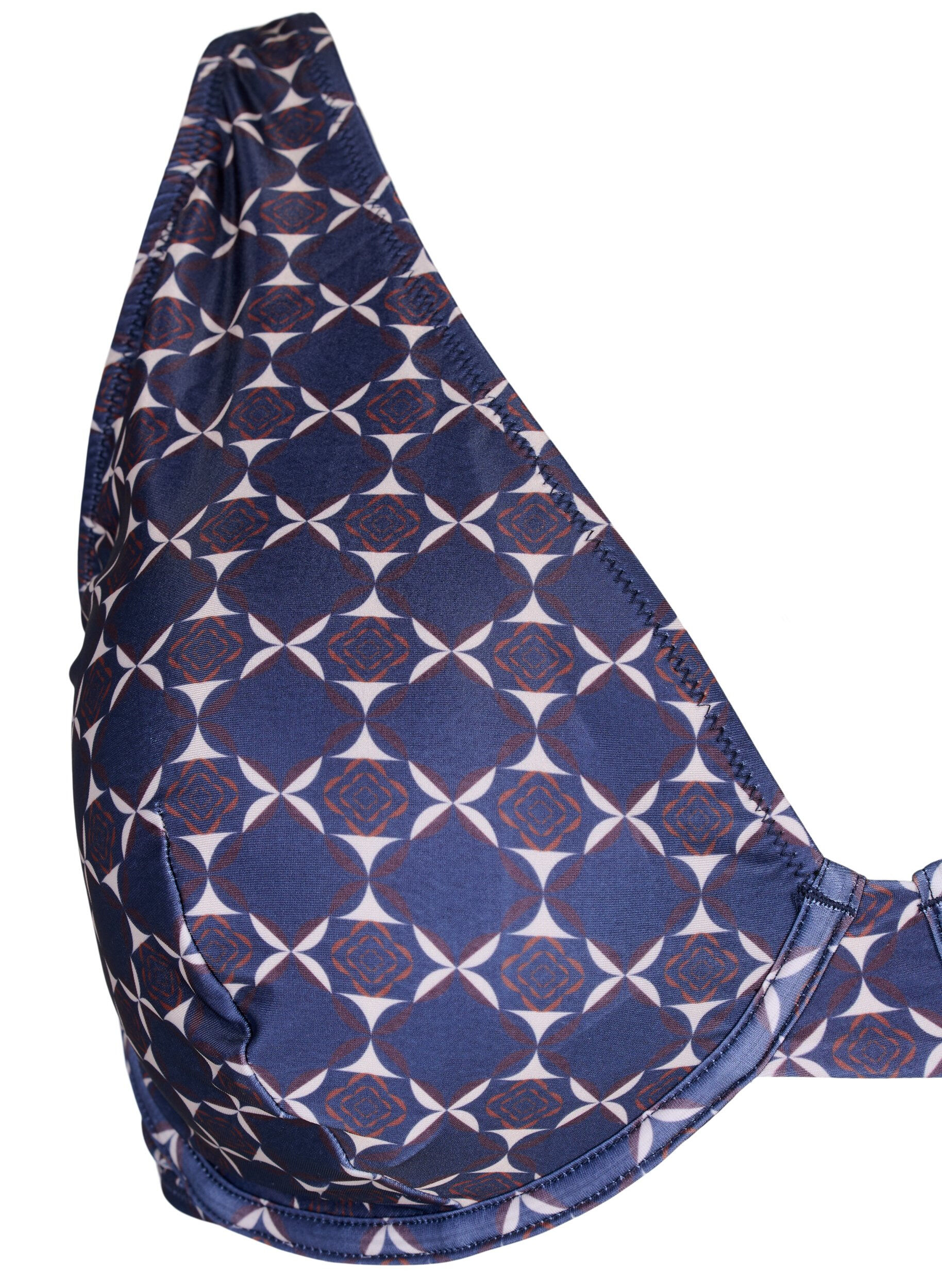 ZizziBedrucktes Bikinioberteil mit B&uuml;gel, Blau, Packshot image number 2