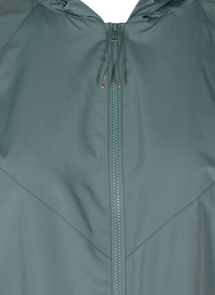 Kurze Jacke mit Reißverschluss und Kapuze, Balsam Green, Packshot image number 2