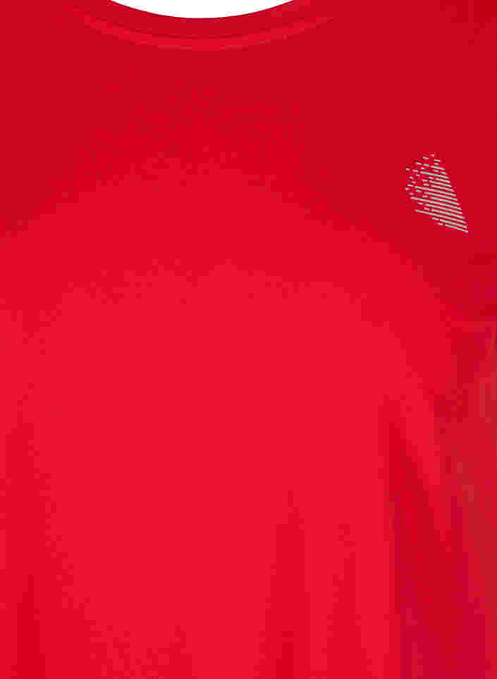 Einfarbiges Trainings-T-Shirt., Haute Red, Packshot image number 2