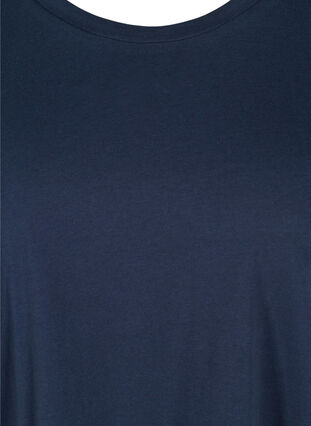 T-Shirt aus Baumwolle mit Knöpfen, Black Iris, Packshot image number 2