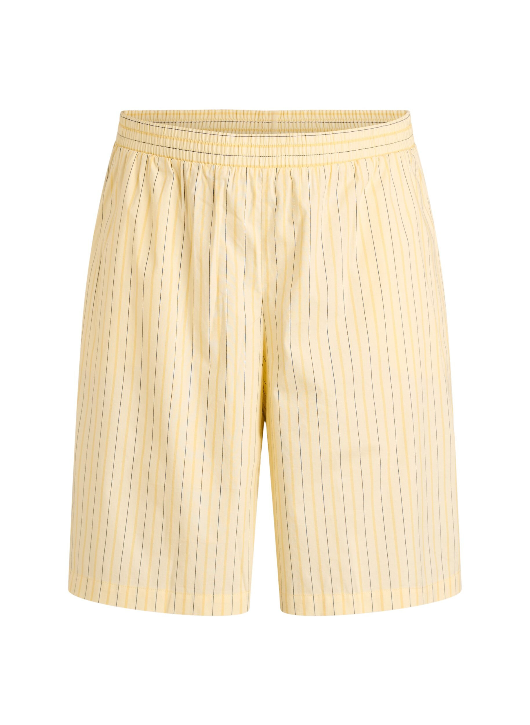 Gestreifte hoch taillierte Shorts mit lockerer Passform
