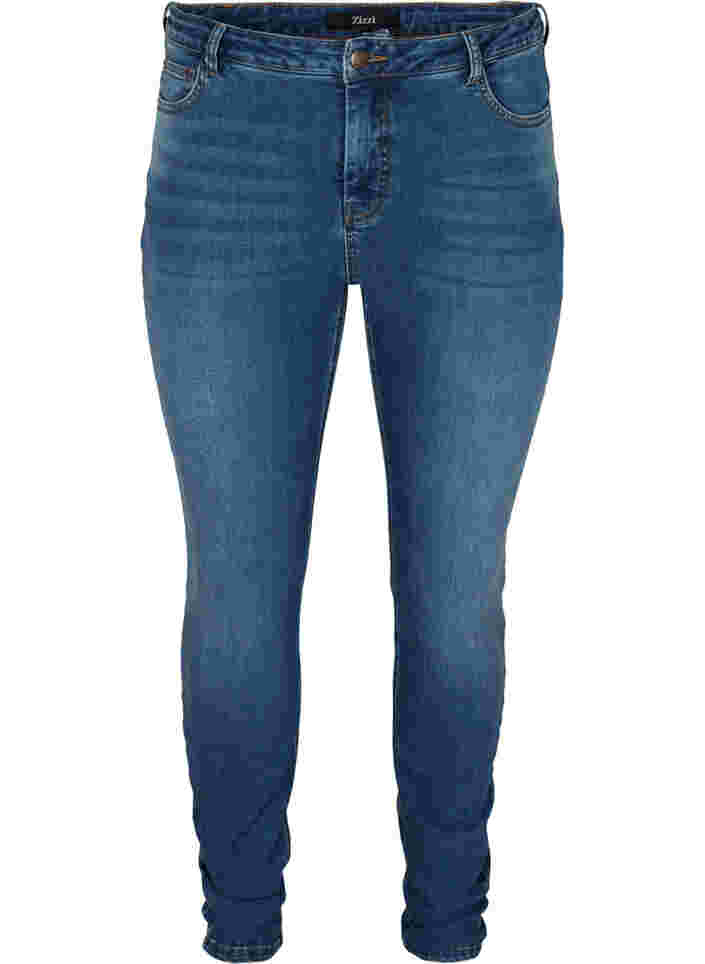 Hochtaillierte Amy Jeans mit Push-Up, Blue denim, Packshot image number 0