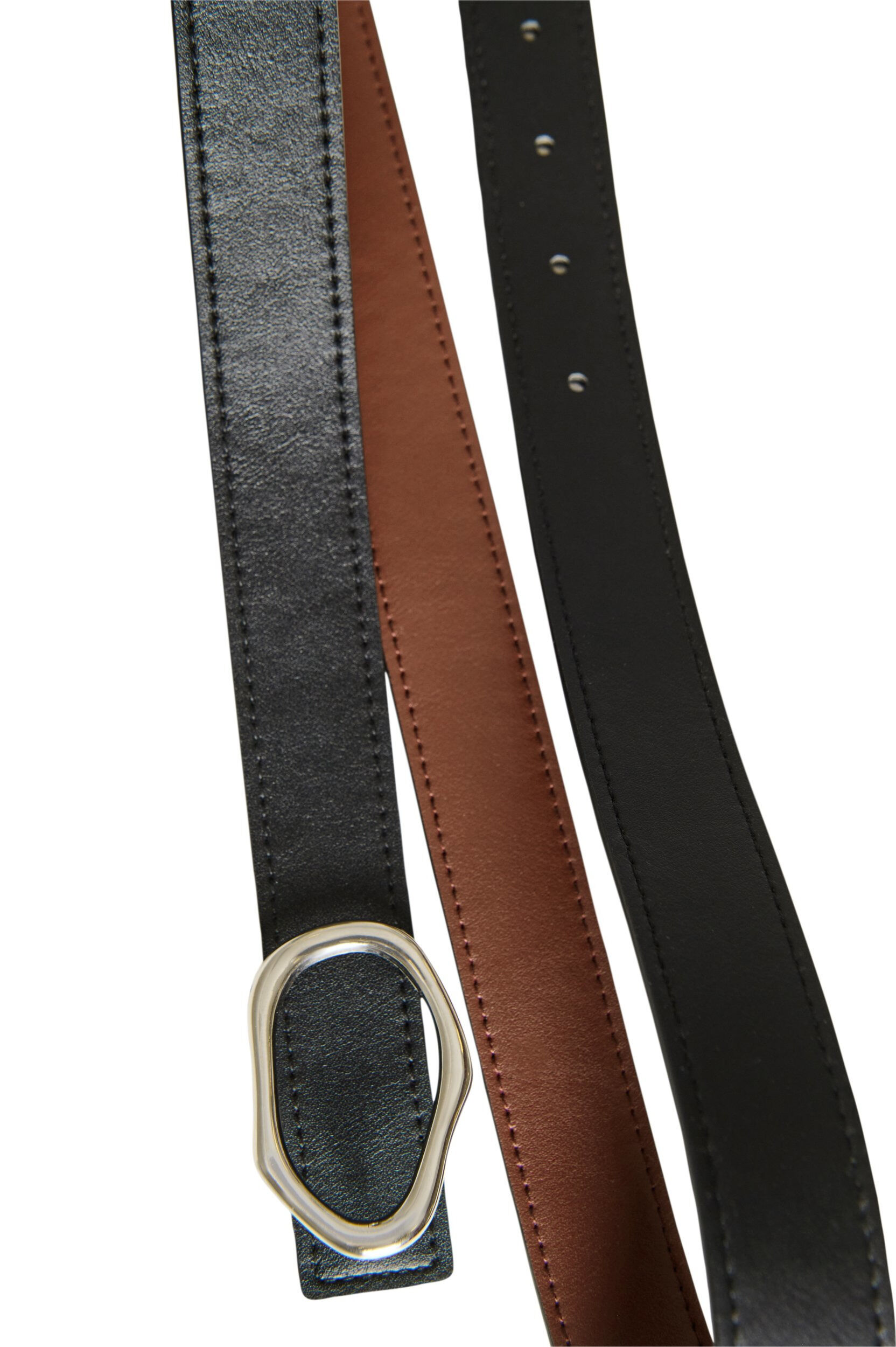 ZizziWende-G&uuml;rtel mit wechselbaren Schnallen, Schwarz, Packshot image number 3