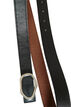 Wende-G&uuml;rtel mit wechselbaren Schnallen, Schwarz, Packshot image number 3