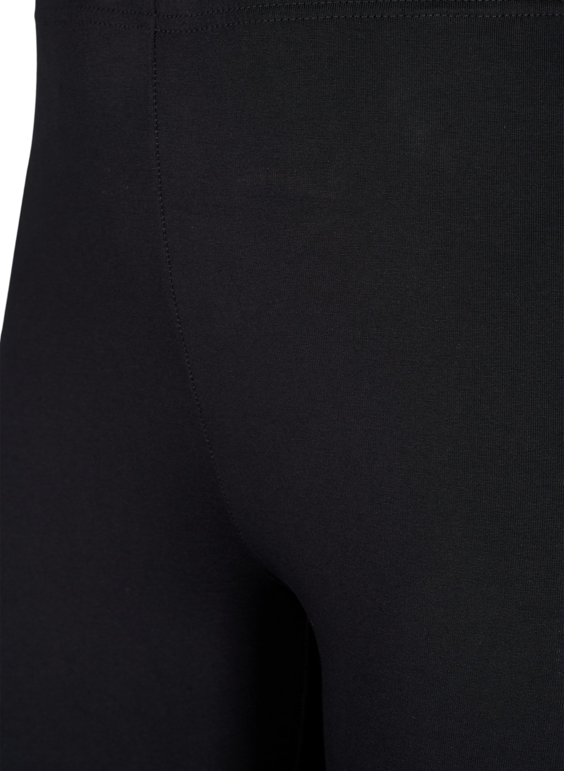ZizziFLASH - 2-pack Baumwoll-Leggings., Schwarz, Packshot image number 2