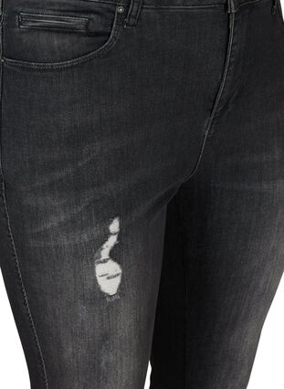 Amy Jeans mit Schlitzdetails, Grey Denim, Packshot image number 2