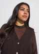 Enganliegende Mesh-Bluse mit langen &Auml;rmeln, Braun, Model image number 3