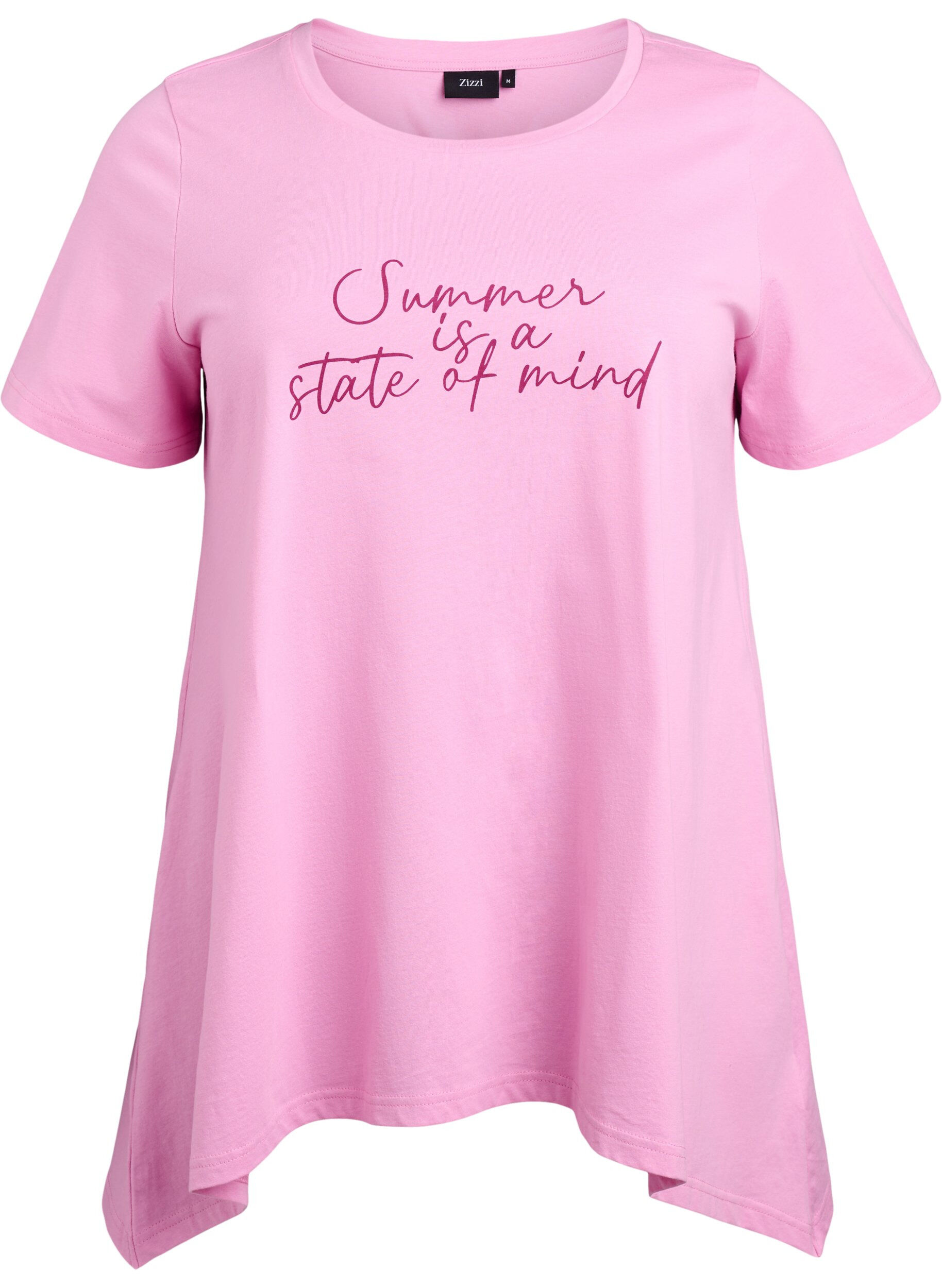 ZizziT-Shirt mit Rundhalsausschnitt und A-Linie, Pink, Packshot image number 0
