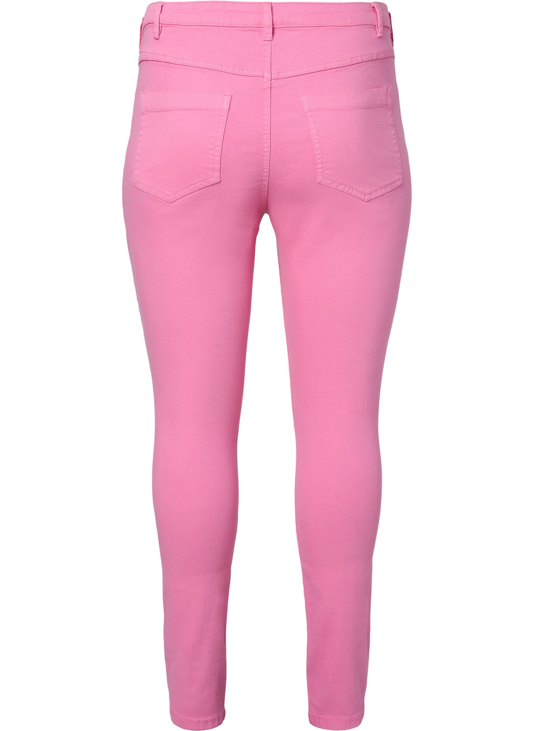 ZizziSuper Slim Fit Amy Jeans mit hoher Taille, Rosebloom, Packshot image number 1